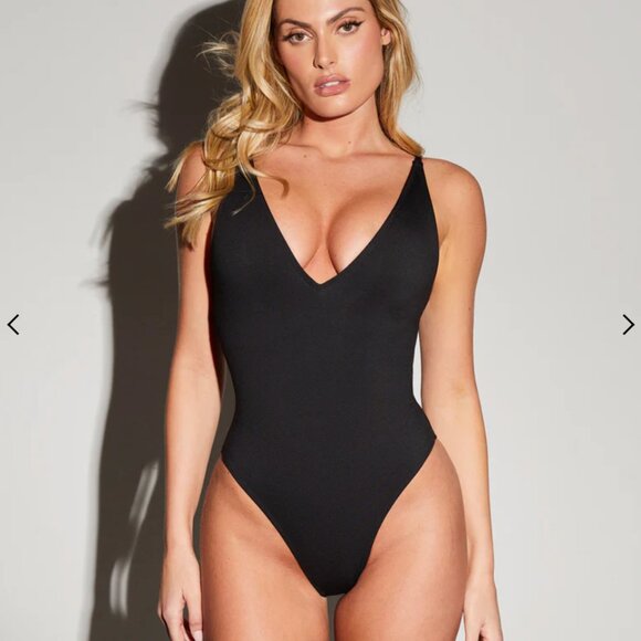 Elegant Black One-Piece Swimsuit - Picture 1 of 5
